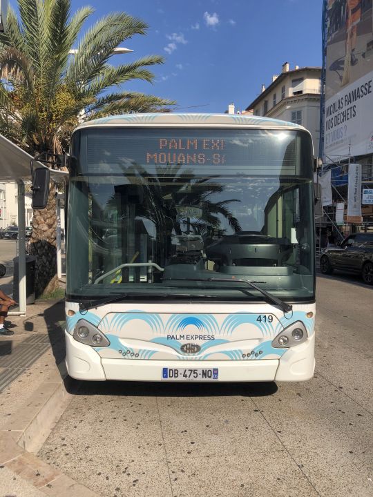 Palm Bus 419 gare SNCF de Cannes